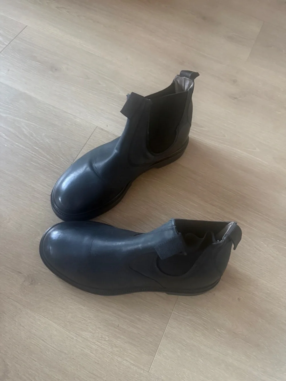 All Saints CREED LEATHER CHELSEA BOOTS Men's Black Chelsea Lug Boots Sz 45
